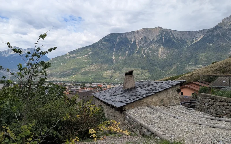 The exterior of the communal bread oven at Charrat.